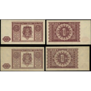Polska, zestaw: 2 x 1 złoty, 15.05.1946