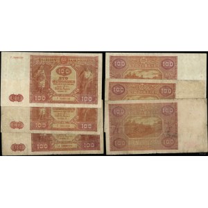 Polsko, sada: 3 x 100 zlatých, 15.05.1946