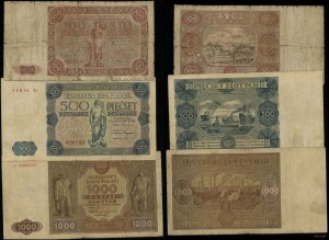 Poland, set of 3 banknotes, 1946-1947