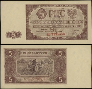 Poland, 5 zloty, 1.07.1948
