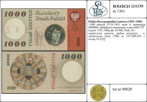 Poland, 1,000 zloty, 29.10.1965