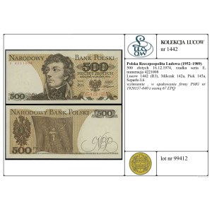 Polska, 500 złotych, 16.12.1974