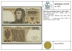 Poland, 500 zloty, 16.12.1974