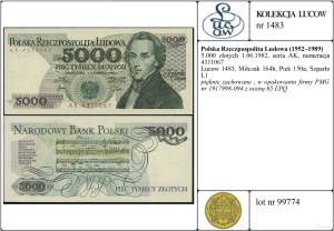 Poland, 5,000 zloty, 1.06.1982