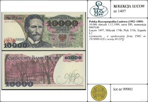 Poland, 10,000 zloty, 1.12.1988