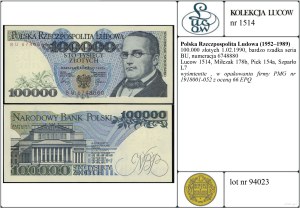 Poland, 100,000 zloty, 1.02.1990