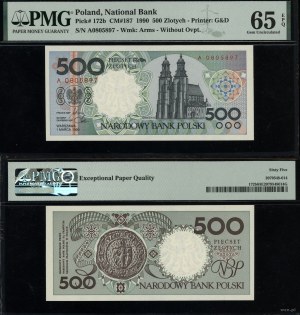 Poland, 500 zloty, 1.03.1990