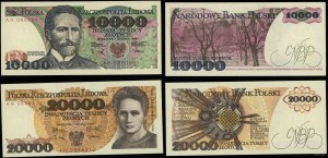 Poland, set: 10,000 and 20,000 zloty, 1988-1989