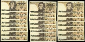 Poland, set: 23 x 500 zloty, 1.06.1982