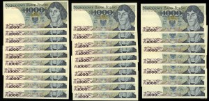 Poland, set: 27 x 1,000 zloty, 1.06.1982