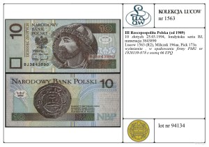 Poland, 10 zloty, 25.03.1994