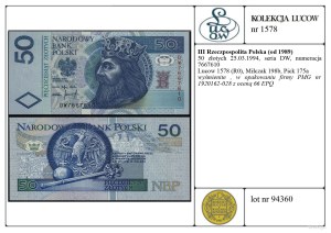 Poland, 50 zloty, 25.03.1994