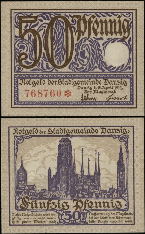 West Prussia, 50 fenigs, 15.04.1919
