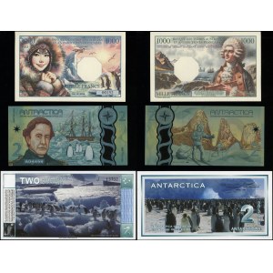 Antarktyda, zestaw 3 banknotów, 1996-2024