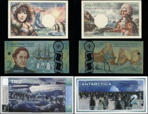 Antarctica, set of 3 bills, 1996-2024