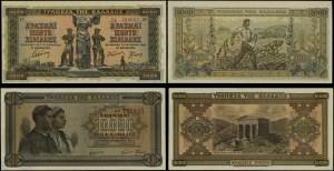 Greece, set: 5,000 drachmas and 10,000 drachmas, 20.06.1942 and 29.12.1942