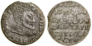 Poland, trojak, 1594, Riga