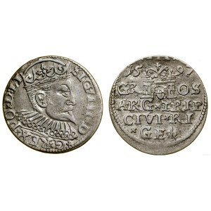Polska, trojak, 1597, Ryga