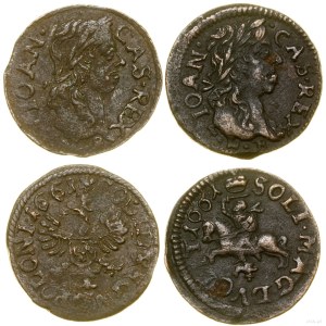 Poland, 2 x boratine shekel (copper shekel), 1661, Ujazdów