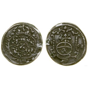 Polska, halerz (fenig), 1702 ILH, Drezno