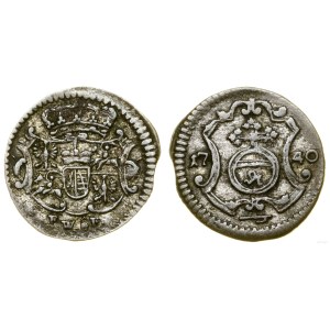 Polska, halerz (fenig), 1740 FWôF, Drezno
