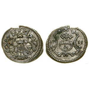 Polska, halerz (fenig), 1755 FWôF, Drezno