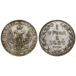 Polska, 3/4 rubla = 5 złotych, 1841 MW, Warszawa