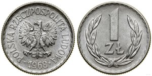 Poland, 1 zloty, 1968, Warsaw