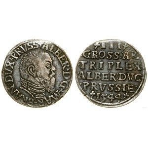 Prusy Książęce (1525-1657), trojak, 1544, Królewiec