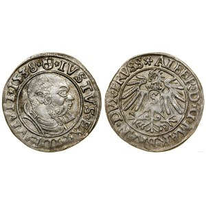 Prusy Książęce (1525-1657), grosz, 1538, Królewiec