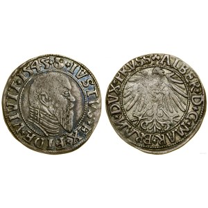 Prusy Książęce (1525-1657), grosz, 1545, Królewiec