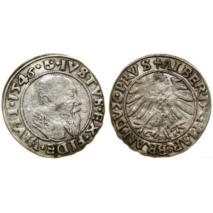 Prusy Książęce (1525-1657), grosz, 1546, Królewiec