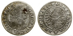 Silesia, 3 krajcars, 1660 EW, Brzeg