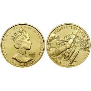 Wschodnie Karaiby, 2 dolary, 2003