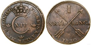Sweden, 1 skilling, 1830, Avesta