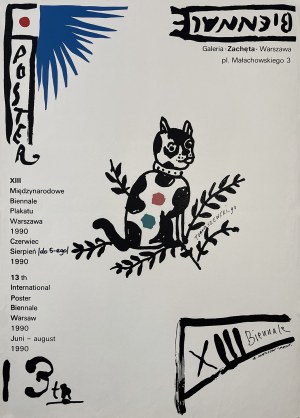 designed by Henryk TOMASZEWSKI (1914-2005), XIII International Poster Biennale, Warsaw, 1990