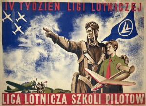 proj. W.P. DYBCZYÑSKI, IV Aviation League Week. Air League trains pilots, 1950