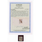 First Polish stamp 1860, in blue and light carmine colors (133)