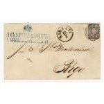 First Polish stamp 1860, on letter from Kibart to Riga, attestation and guarantee (139)