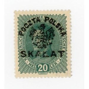 Rocks, fee stamp for 20 hal. with local post office overprint, guarantee (145)