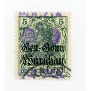 Kalisz, issue I, stamp for 5 f. with local overprint, guarantee (152)