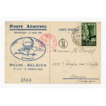 Card from a training balloon flight between Brussels and Rozluch, 1935 (308)