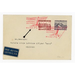 List Varšava - Vilnius - Helsinki, odoslaný 29.V.1937 (366)