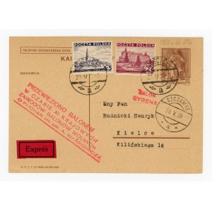 Card from the National Balloon Competition for the A. Wańkowicz Passing Cup in Mościce, 1939 (427)