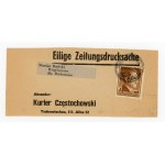 Newspaper band sent 29.7.42 from Czestochowa to Radomsko (578)