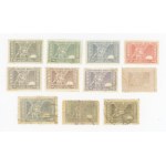 Stickers / bricks "For the National Treasure" 1923, sold at post offices. Set of 11 pcs. (804)