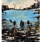 Antonio Bertè, Landscape with characters - Antonio Bertè