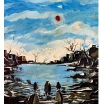 Antonio Bertè, Landscape with characters - Antonio Bertè