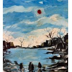 Antonio Bertè, Landscape with characters - Antonio Bertè