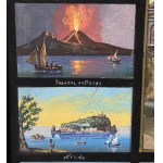 ANONIMO, 17 paintings grouped on a single sheet depicting places in Naples